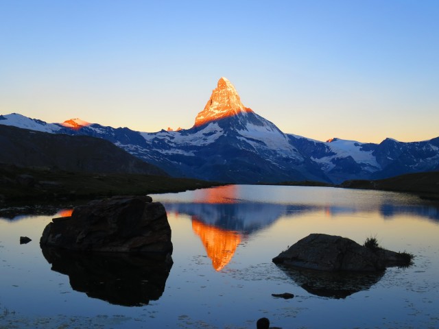 逆さマッターホルン｜ステリゼー｜アルプス｜スイス｜世界遺産｜スイス旅行＠ブループラネットツアー